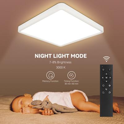 Led Kare Tavan Işık 36W Kısılabilir Modern Panel Işıklar uzaktan kumanda ile 220V tavan Lambası Ev Yaşam aydınlatma için