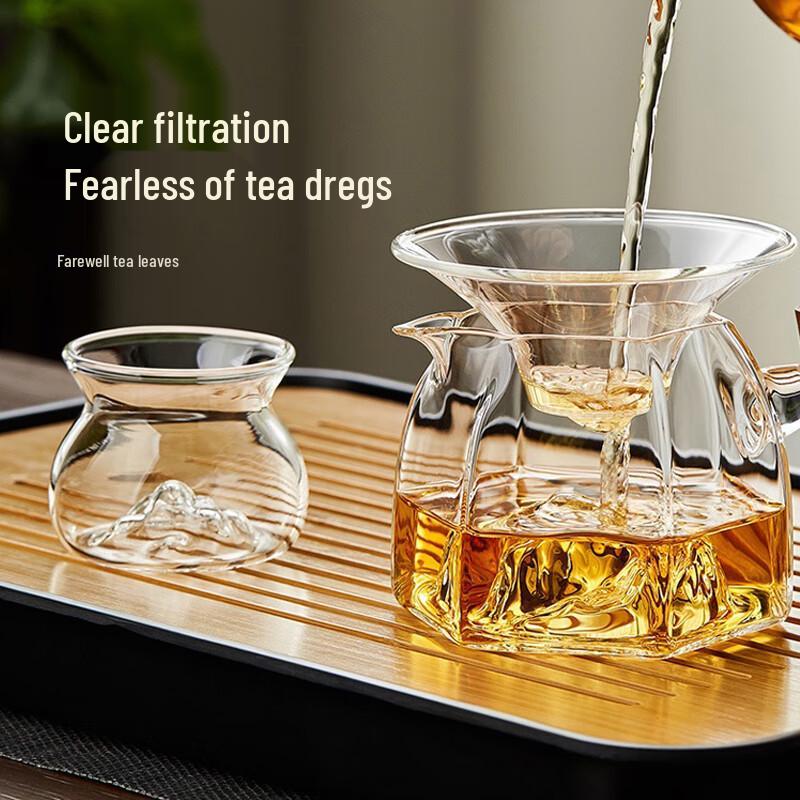 YIJUKUE Mountain View Glass Tea Strainer