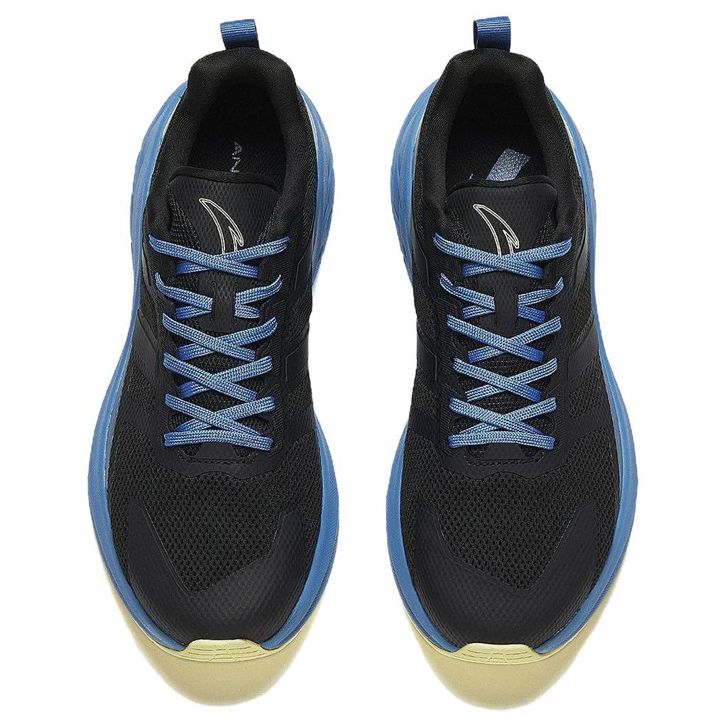 Anta Cushioning Breathable Low top Casual Running Shoes Men's Black Blue Beige 112425537S-2