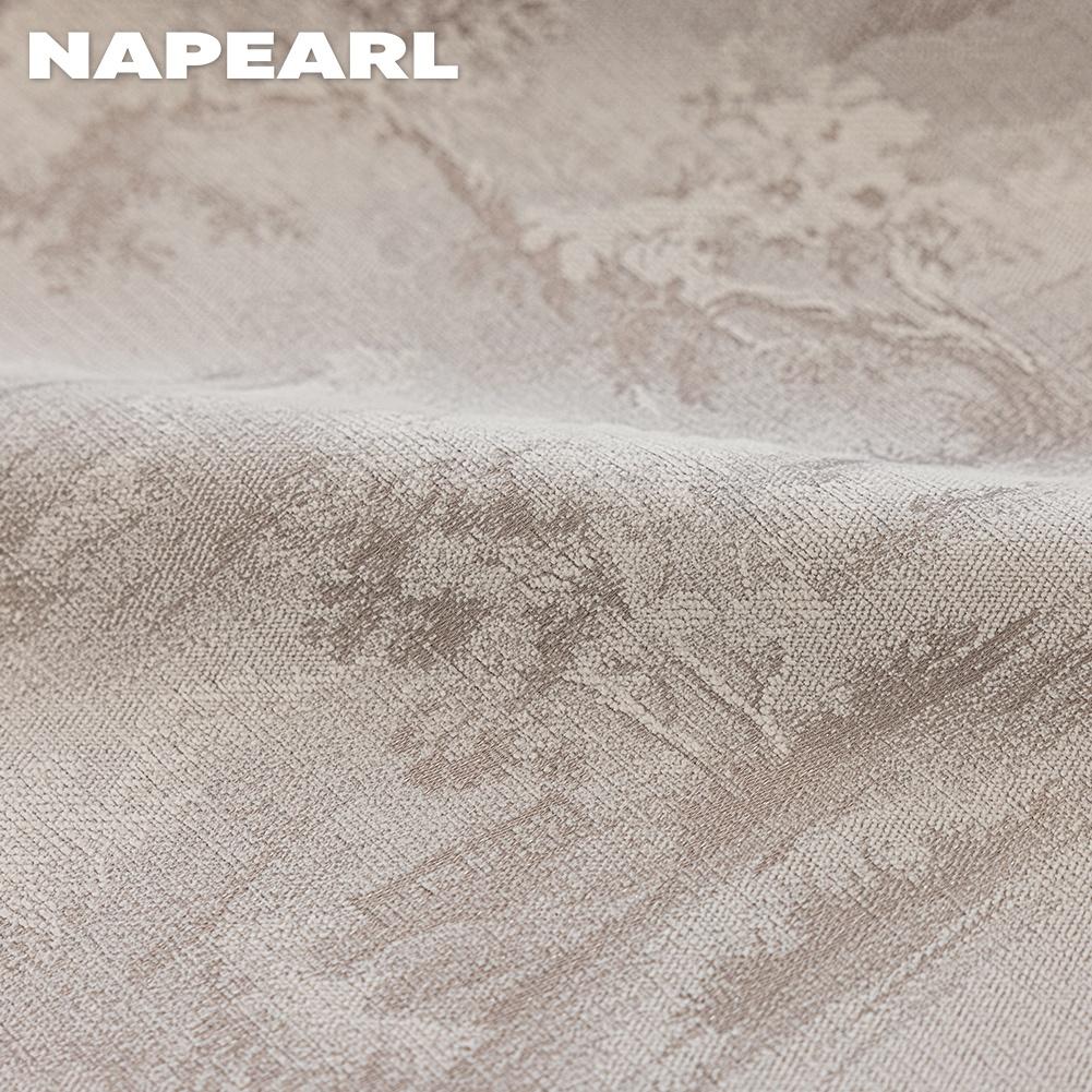 1PC NAPEARL Vintage Rural Blackout Curtains, Handmade Tassel Lace Floor Curtains for Bedroom Living Room Home Decor