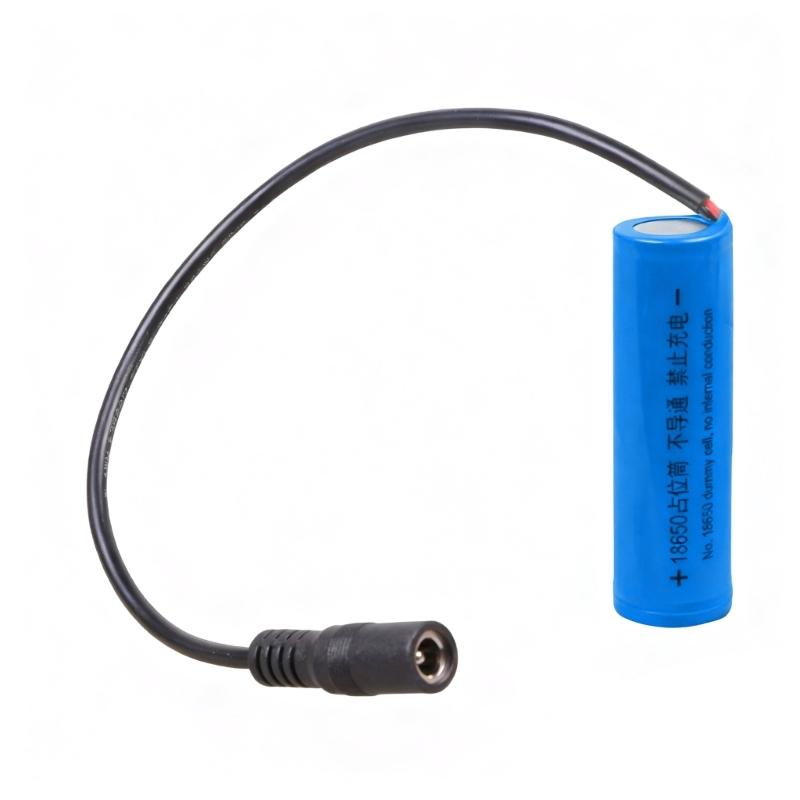 Dummy Battery Elimination Adapter Spacer 0V DC5.5x2.1mm/2.5mm 18650 Fake Battery Connectors Tube For Speakers Fan