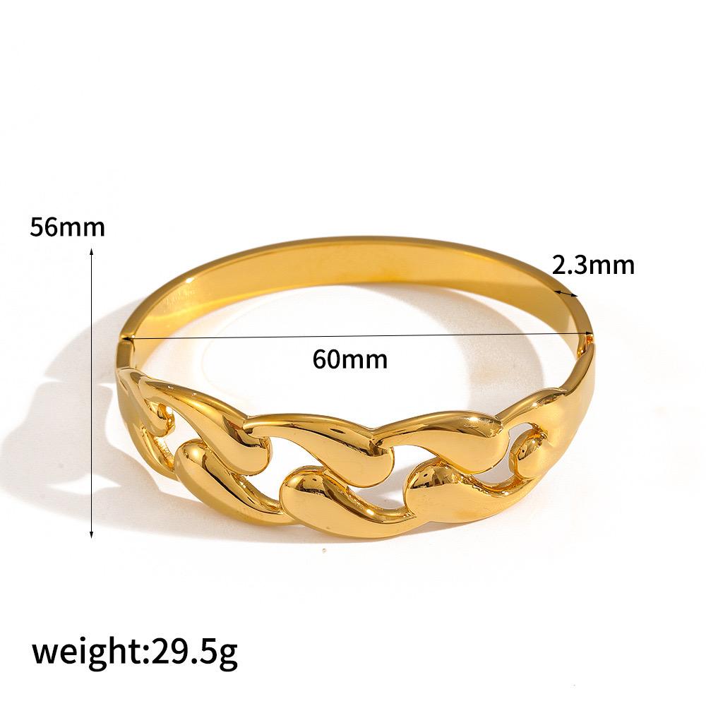 Trendy Style Stainless Steel Bracelet Water Drop Hollow Statement Bracelet Bangle for Women Fashion Jewelry stainless steel bracelet
