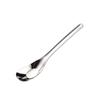 Stainless Steel Baby Feeding Spoon, Long Handle, Flat Bottom, Deepened Design, Bright Silver Finish.