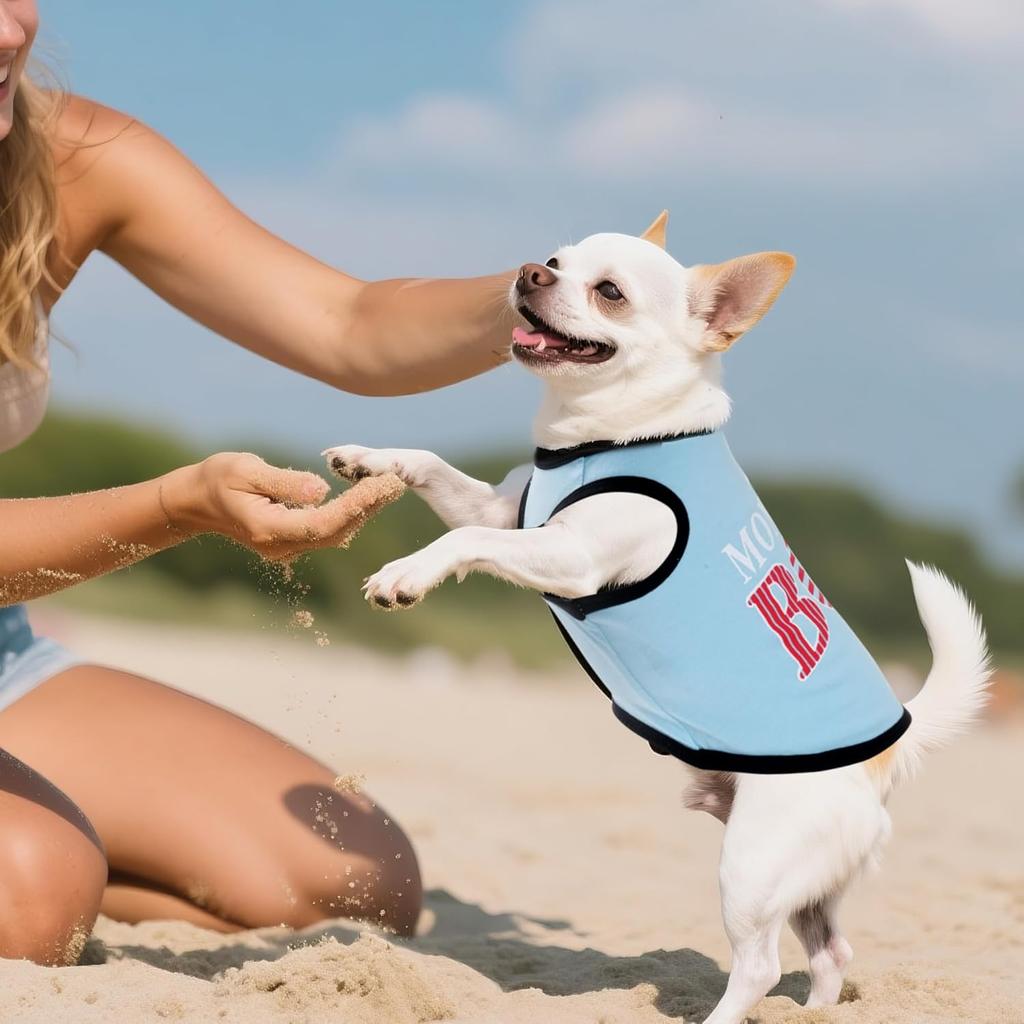 4 Pack Dog Shirts Cute Printed Clothes Sleeveless Summer Puppy Clothes for Small Medium Dogs Cats Holiday Apparel