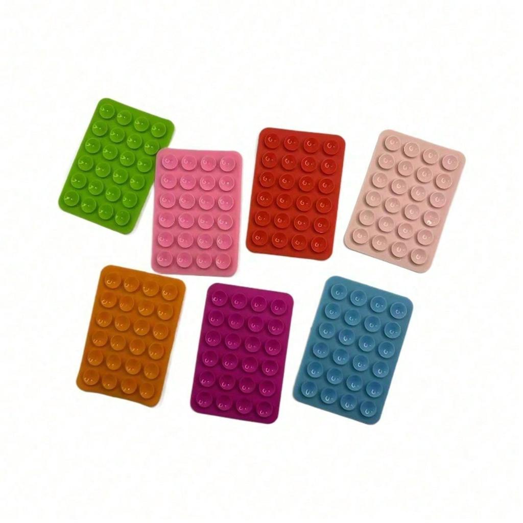 1pc Square Silicone Suction Cup Phone Case With Silicone Suction Cup At The Back, Silicone Phone Suction Cup
