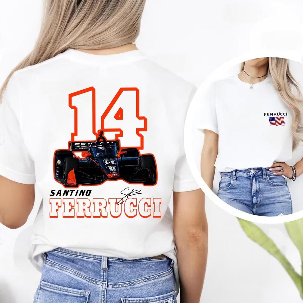 Футболка Santino Ferrucci 2025 INDYCAR, Футболка Santino Ferrucci, Унисекс футболка Ferrucci S