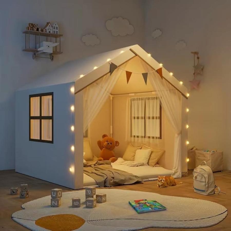 

Large Teepee Tent with Star LED Lights and Mat for Toddlers Boys Girls Indoor Outdoor Play 47x40x5 United States