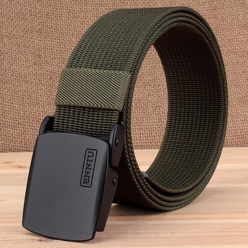 

TUSHI Youth Outdoor Sports Nylon Belt Canvas Men Young Student Simple Automatic Buckling 120cm