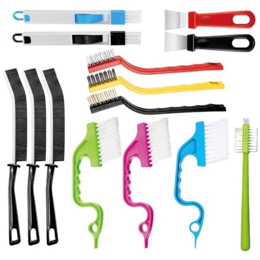 14 Pcs Crevice Cleaning Brush, Corner Brush, Screen Cleaner Brush, Cleaning Tools for Housekeeping, Garbage Disposal Cleaner Br