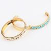 2026 New Fashion 18K Gold Plated Colorful Enamel Lucky Turkish Evil Eye Open Cuff Charm Bangle Bracelets For Women Jewelry