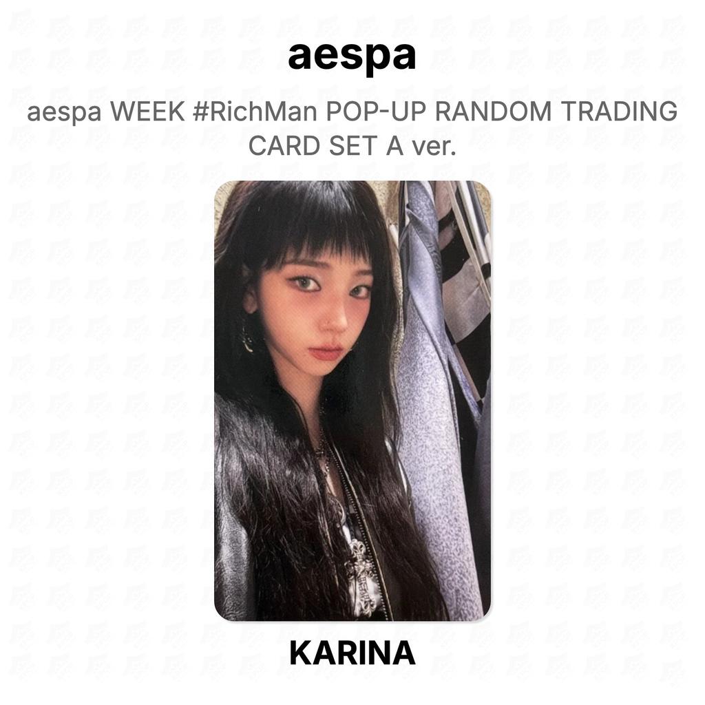 aespa WEEK #RichMan POP-UP RANDOM TRADING CARD SET A Ver. Official Photocard