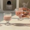 6pcs Vintage Carved Glass Mini Fruit Wine Cup Light Luxury Delicate Goblet Fashion Creative Home High Appearance Level Shot Cup
