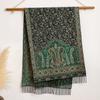 Bohemian Versatile Jacquard Cashew Ethnic Style Big Shawl Women'S Scarf Vintage Tassel