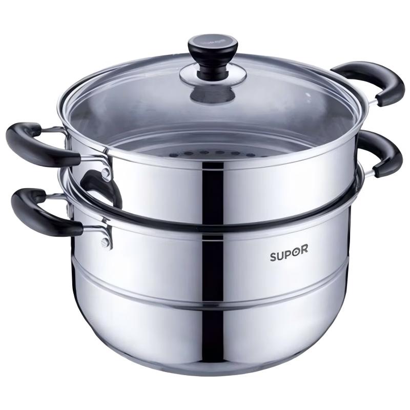 

SUPOR 304 Stainless Steel Double-Layer Steamer Pot