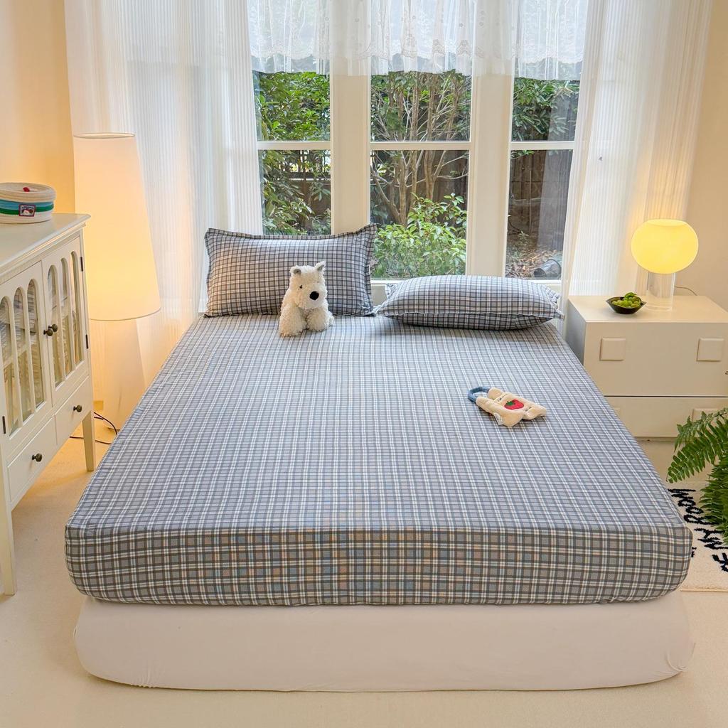 Skin-friendly Aloe Cotton Printed Fitted Sheet Bed and Mattress Protector