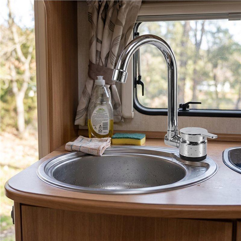 Reliable-Camper Kitchen Faucet Replacement Accessories-RV Sink Faucet Calf& Hot Water Mixer For Home, Caravan, Yacht,Boat