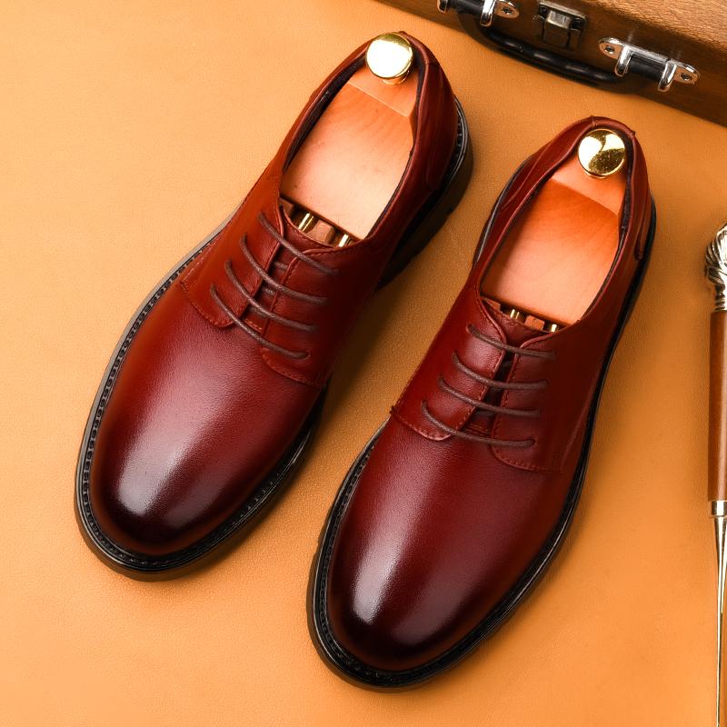 Mode Luxusmarke Herren Business Casual Schuhe Rutschfeste Oxfords Schuhe Echtes Leder Schnürschuhe Herren Formelle Kleidung Schuhe Gentleman Schuhe