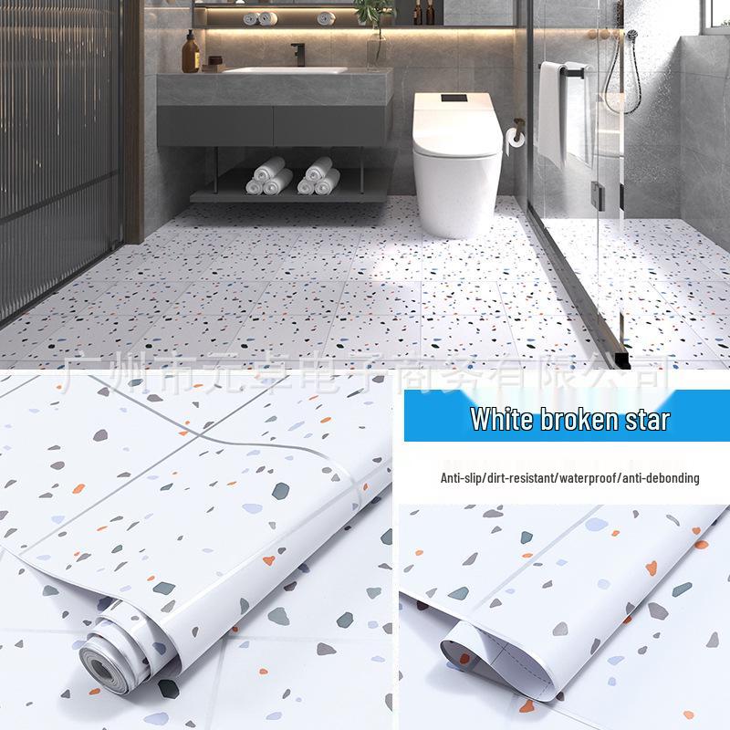 Adesivo da Pavimento Moderno Minimalista Autoadesivo per Bagno, WC e Cucina