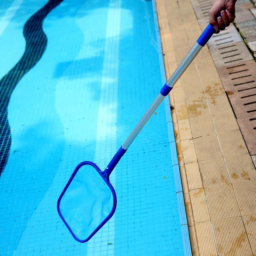 Pool Skimmer Net with Telescopic Pole Removal Lf Rake Swimming Pool   Fast Clning Tool with for Clning   Ground Inground Pool Hot Tub Spa Pond