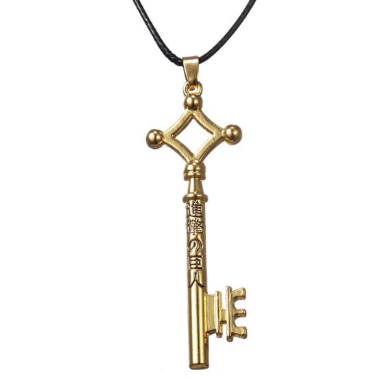 Collier Anime L'Attaque des Titans Design Eren Accessoires Attrayants Mode Unisexe Chaîne de Clavicule pour la Vie Quotidienne
