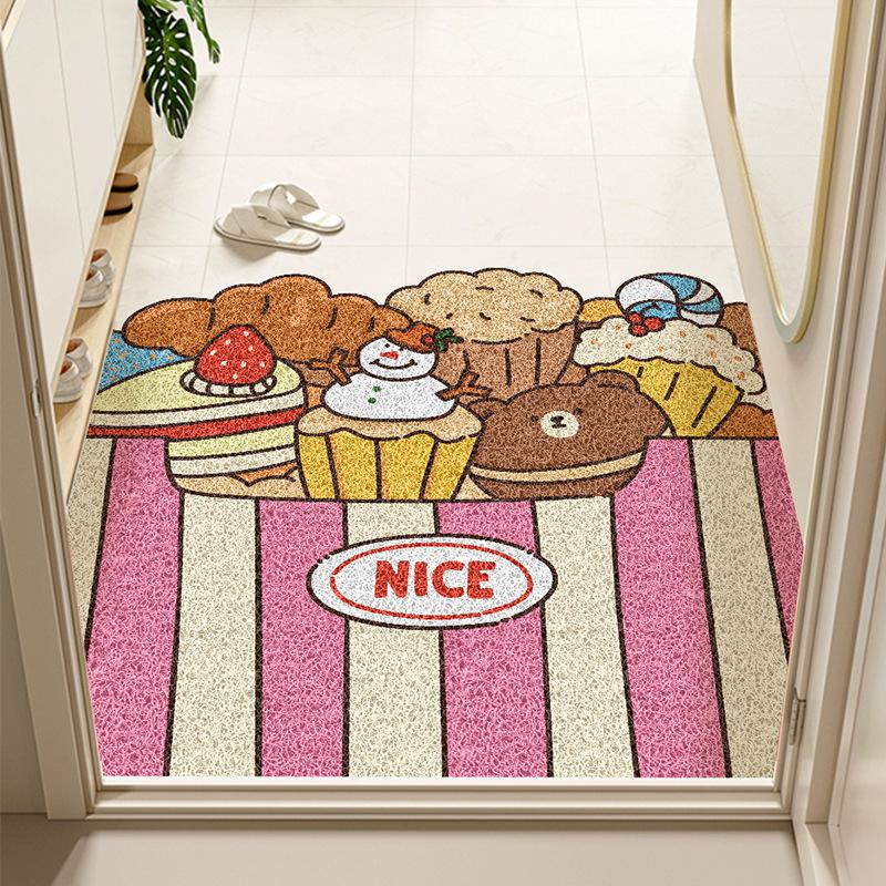 Cartoon Irregular Silk Mat Door Scraping Dirt Can Cut The Foot Mat Wear-resistant Anti-slip Door Mat