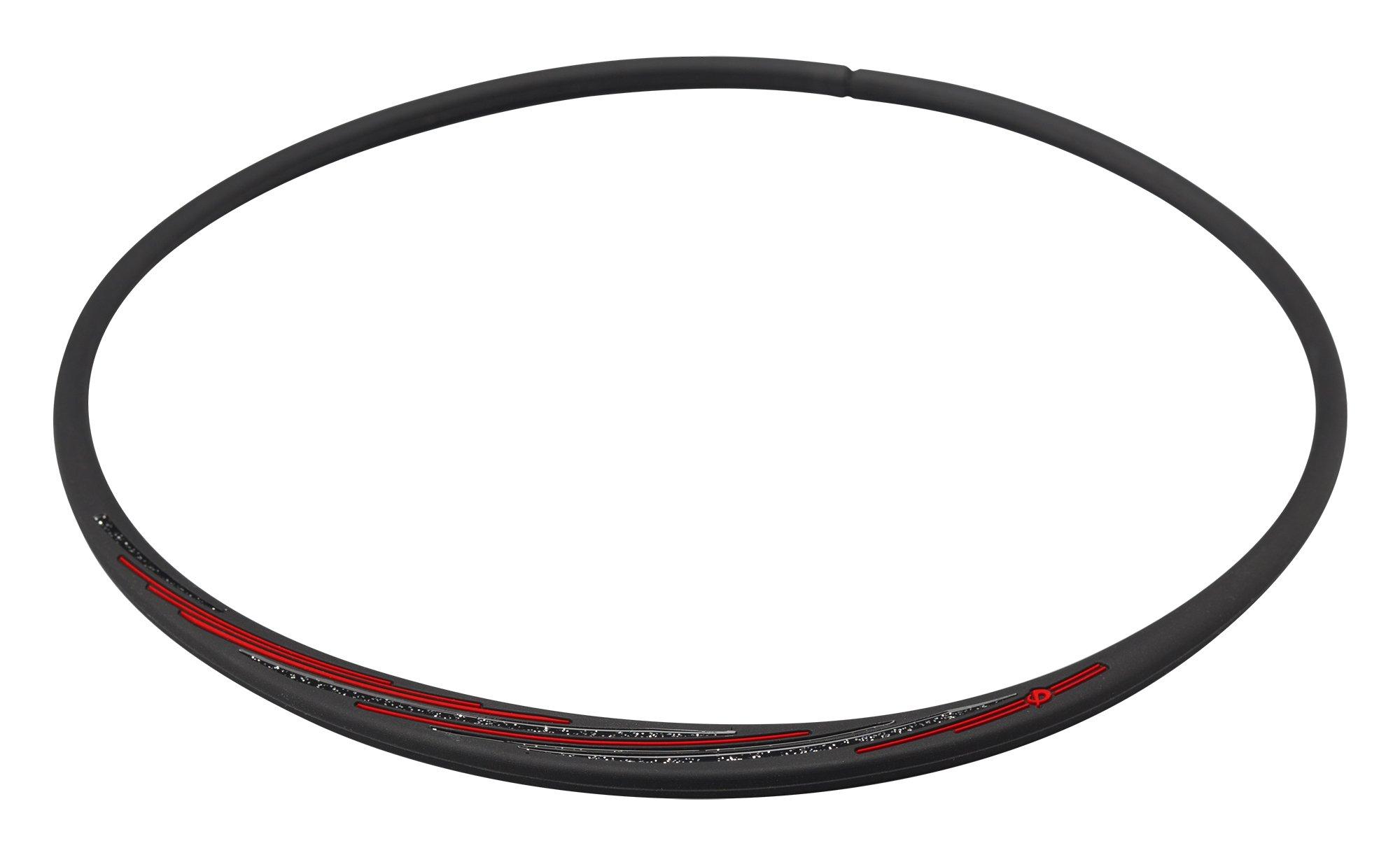 

Phiten Necklace RAKUWA Neck S Slash Line Lame Type 50cm Black/Red