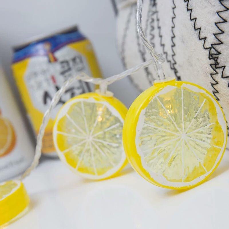 

Лимон-Ананас/Кокос-Арбуз Клубника Гирлянда: Декор для комнаты в виде сердца 6m 40 Lights USB