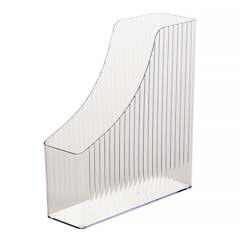 Transparent Book Stand and Storage Rack with Bookshelf Bookends