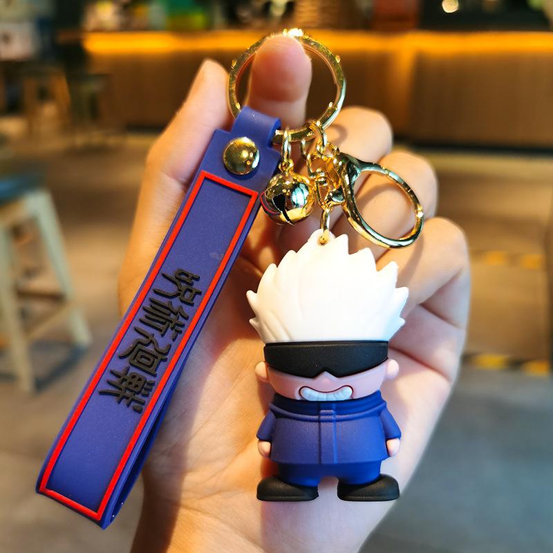 Anime Jujutsu Kaisen Chibi keychain Gojo Satoru Itadori Yuji custom keychain cartoon fun bag charm backpack car keychain