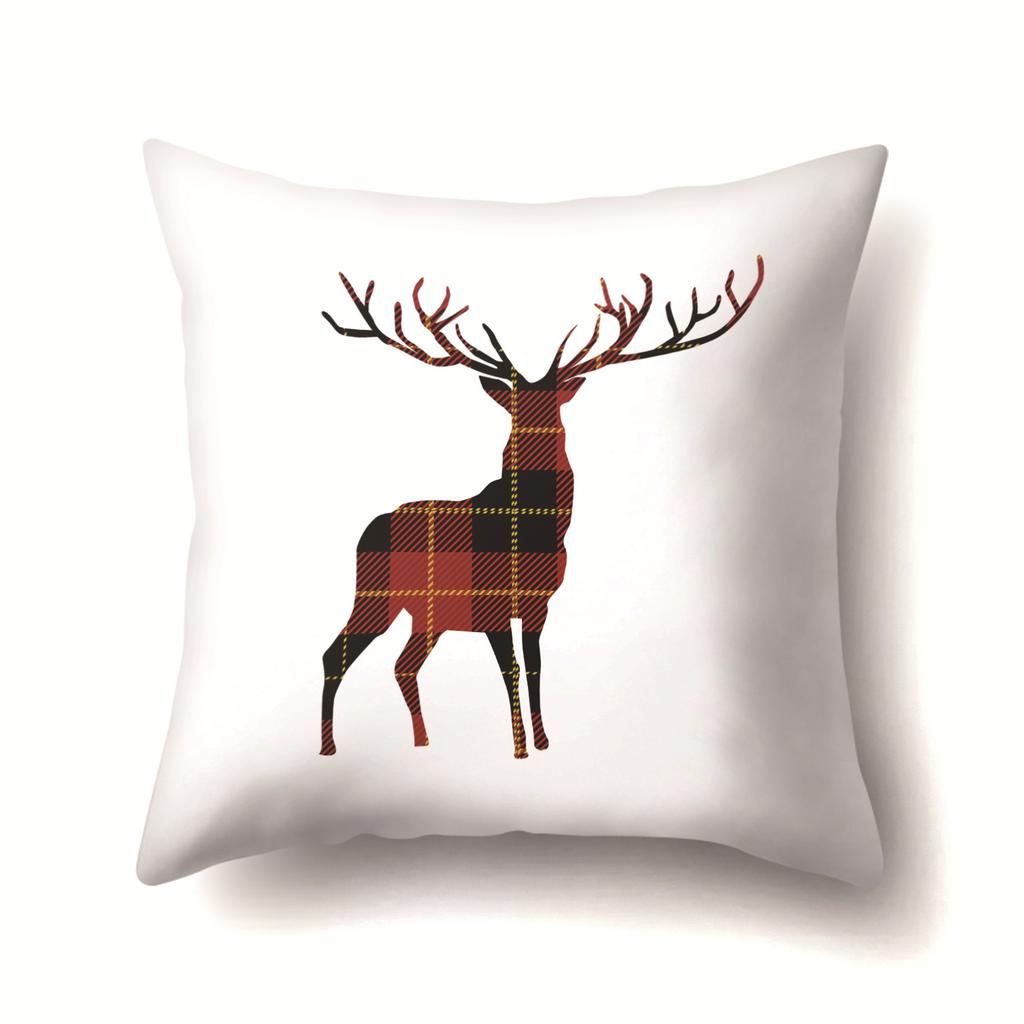 Background Plaid Christmas Polyester Pillowcase Office Pillowcase