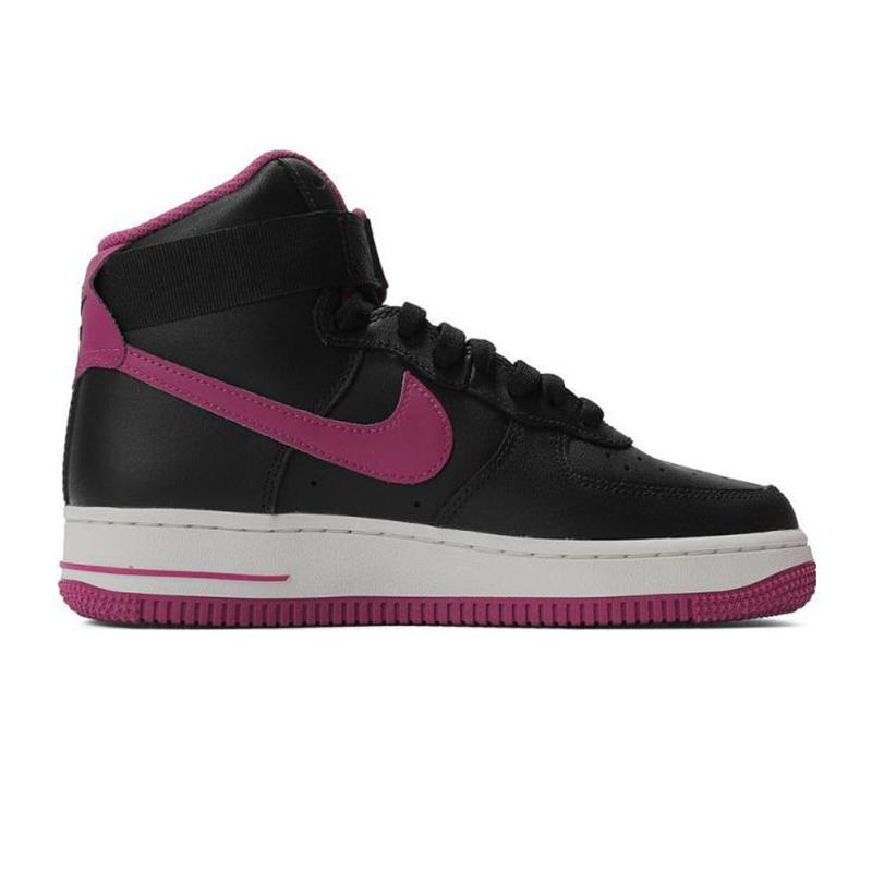 Nike Air Force 1 Cómodas Suela Fina Antideslizantes Resistentes al Desgaste Zapatillas de Skate de Caña Alta para Mujer Zapatillas Deportivas Negro Morado DV1138-002