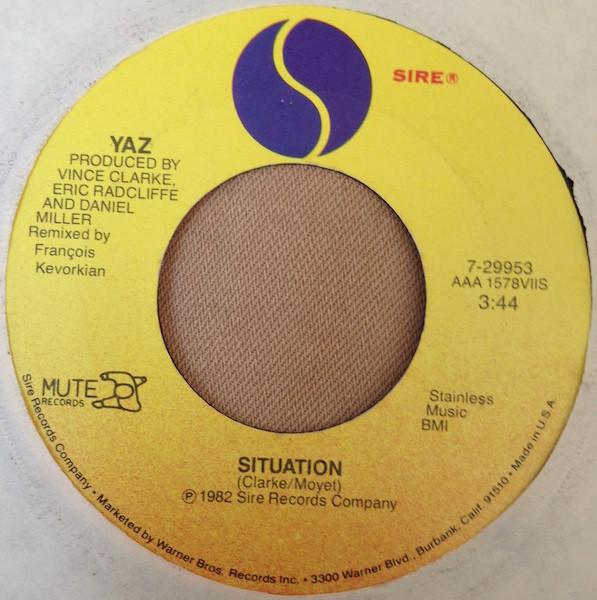 

7inch Record YAZ - Situation 729953 Sire 1982 US Dance & Electronica Used