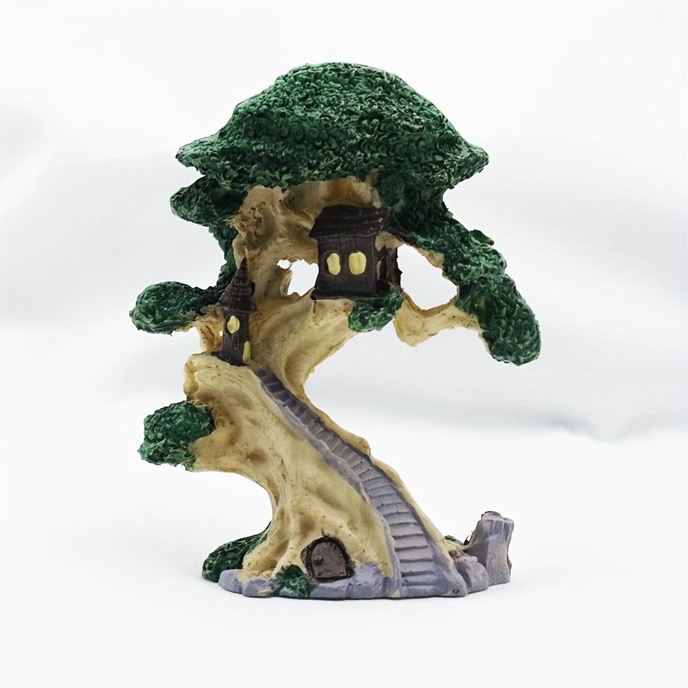 1pc Mini Fairy World Decor Old Tree House Garden Ornament Miniature Figurine Craft