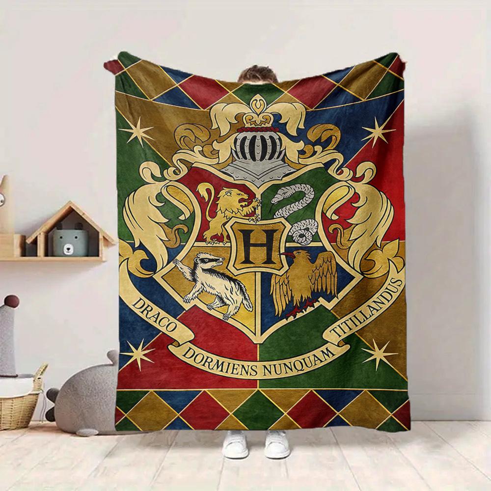 1pc Harry Potter Flannel Throw Blanket - HD Printed Lightweight Soft Warm All-Season Blanket for Sofa, Bed, Travel, Camping 052