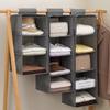 Foldable Three-Dimensional Dustproof Hanging Wardrobe Organizer for Multi-Layer Underwear and Panties Storage