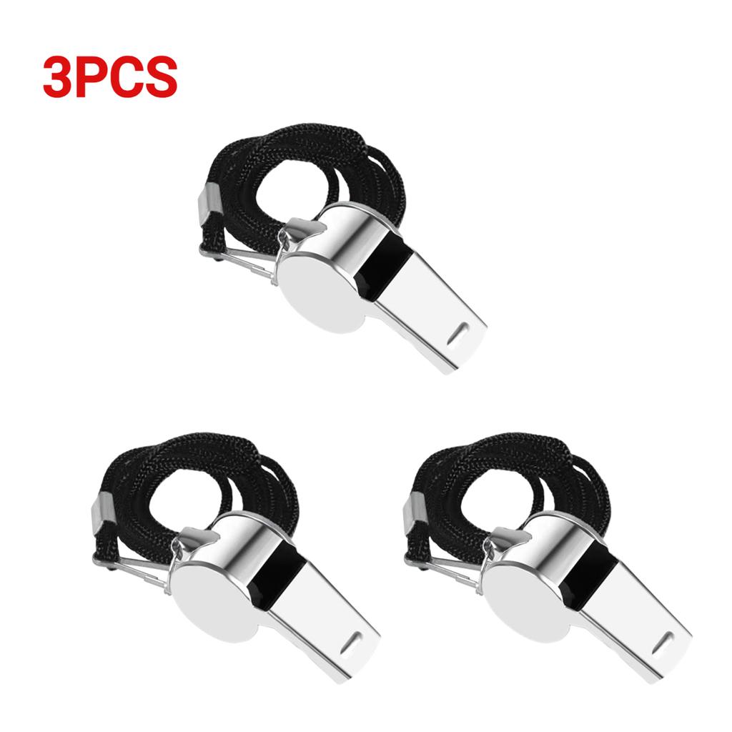1-10PC Portable Referee Whistles with Rope Sport Rugby Metal Whistle Party Training Soccer Football Basketball Cheerleading Tool