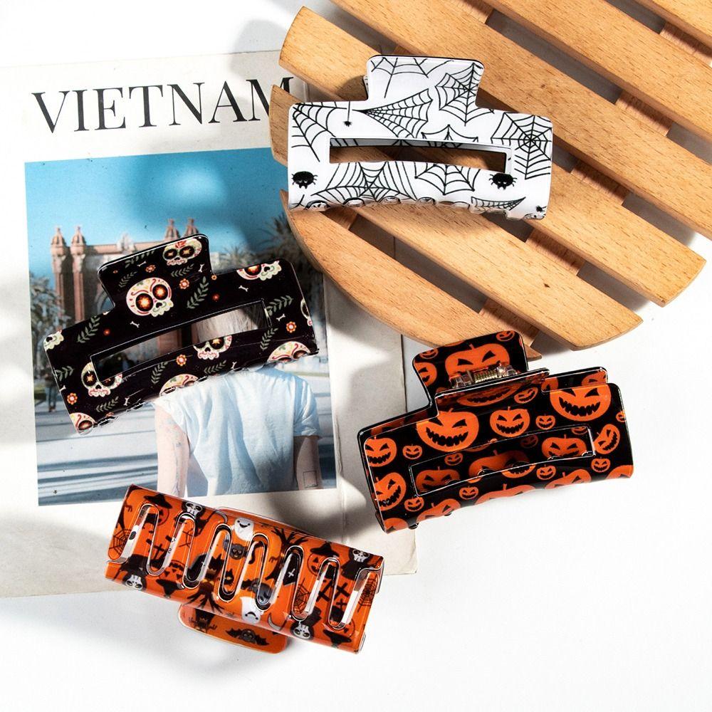 

2pcs Funny Halloween Hair Clips Pumpkin Hair Clamps Accessories Hair Claw Clips