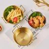 New 1pc 304 Stainless Steel Instant Noodle Bowl Korean Rice Wine Bowl With Handle Salad Snack And Fries Bowl