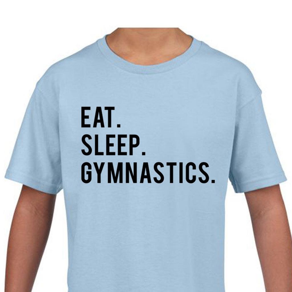 Kids Gymnastics T-Shirt, Eat Sleep Gymnastics Shirt Gift Youth Shirt - 612