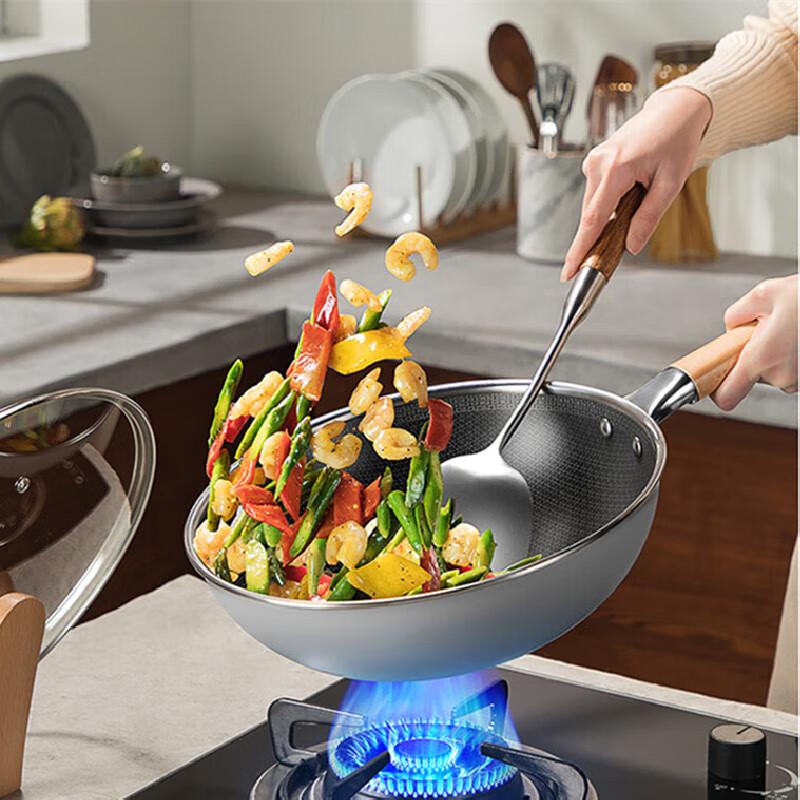 

Chui Da Huang Qing Yue 30cm Stainless Steel Honeycomb Wok