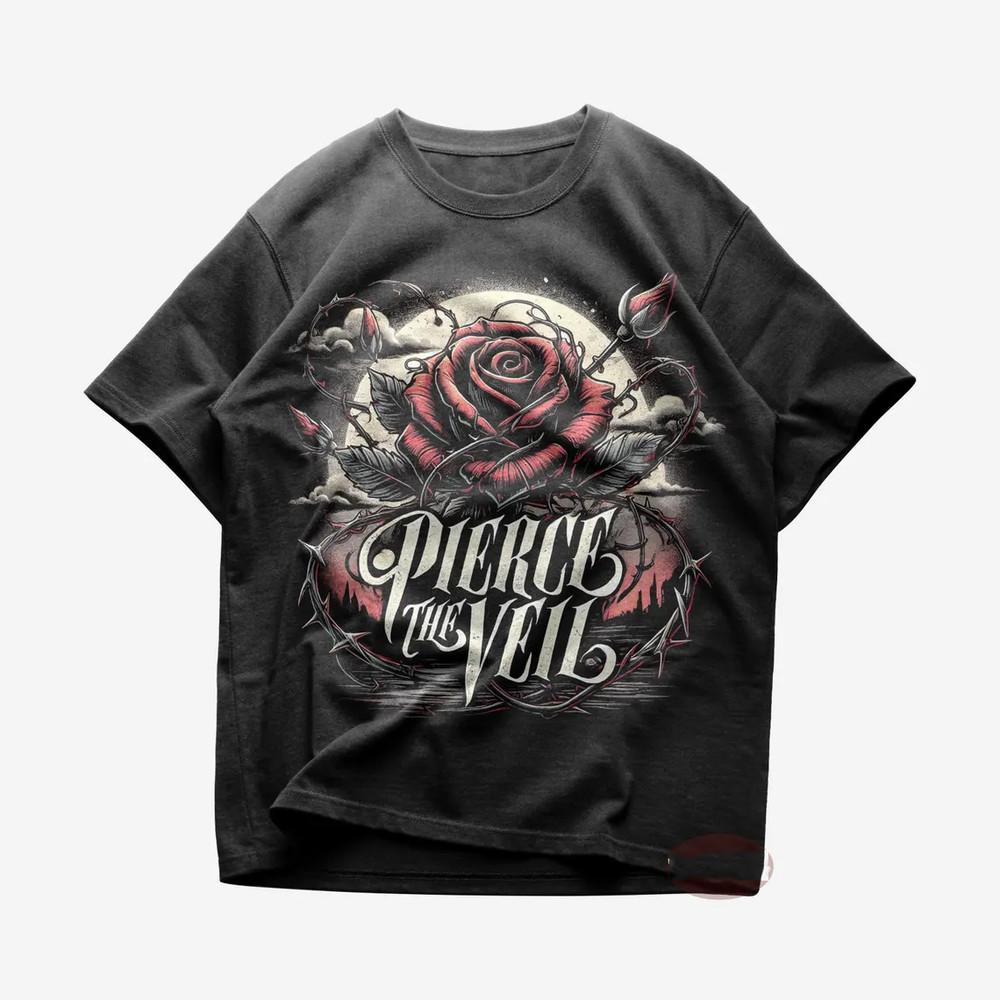 Pierce The Veil Пуленепробиваемая Любовь Унисекс Черная Футболка Полный Размер S-5XL Унисекс Футболка XXXL