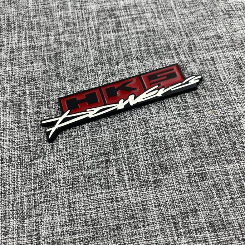 HKS modified car logo metal car logo car 3D three-dimensional car sticker scratches cover creative personality tail label fender