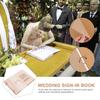 1 Stück 10 Seiten Gästebuch für Hochzeitsfeier Rustikales Holz-Nachrichtenbuch Erinnerungsalbum für Brautparty Verlobungszeremonie Geschenk