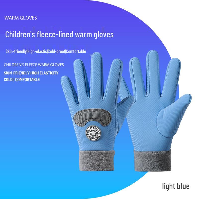 

Kids Cute Winter Fingerless Gloves: Warm, Durable Outdoor Protection for Boys and Girls M (7-10 years) светло-синий
