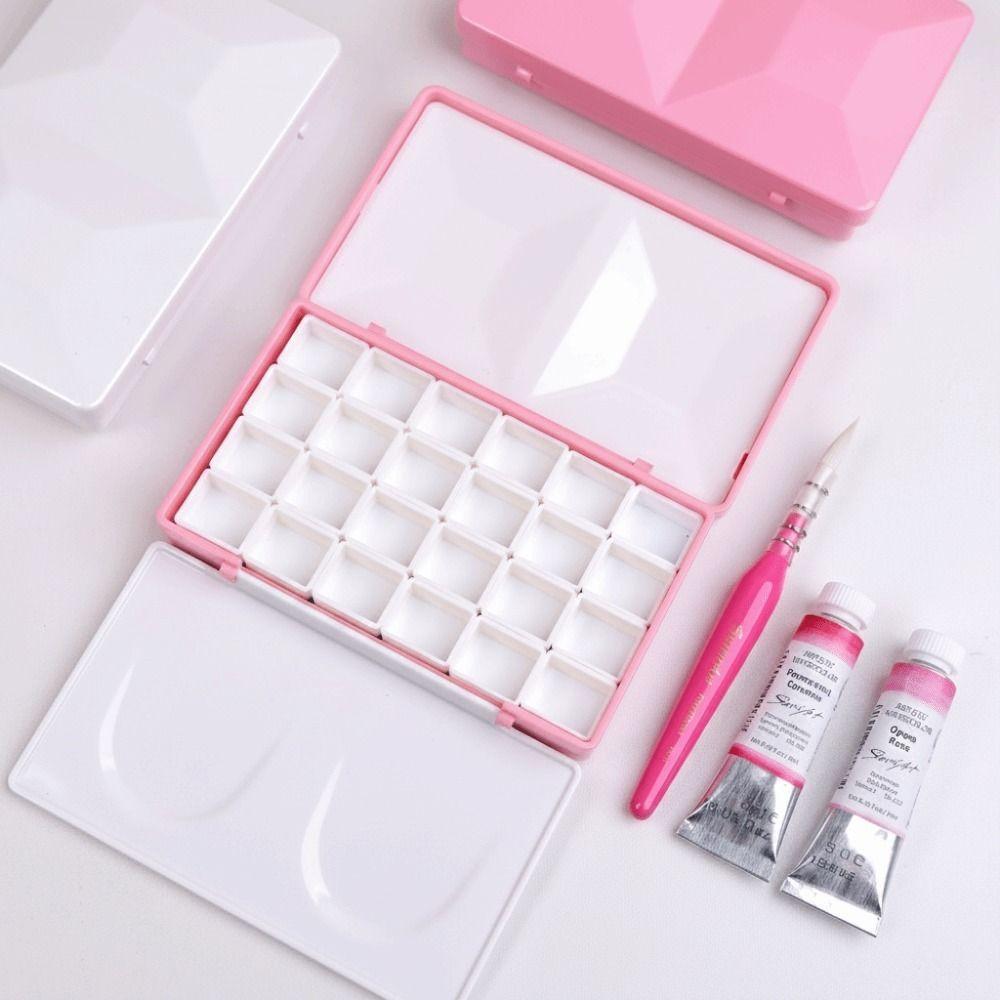 Big Size Travel Case Palette Half Pans Imitation Enamel Half Pans Palette Empty Box Refill Case Diamond Painting Box