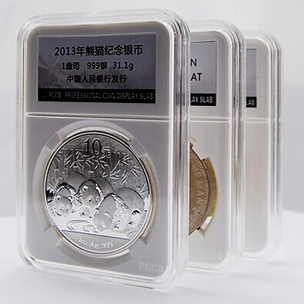 Transparent Plastic Coin Holder PCCB Professional Coin For 40mm Grade PCGS NGC Slab Case Storag Y6V8