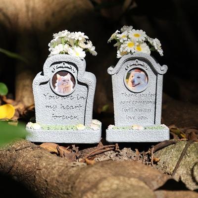 Hars Dieren Memorial Steen met Foto Hond Graf Creatief Kat Pup Grafsteen Klein Dier Offer Monument Handwerk Ornamenten