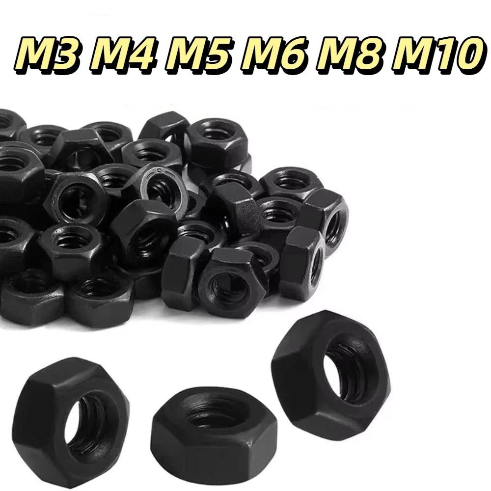 Black Nylon Hex Nuts Nylon Hexagonal Nut High Quality Hex Nuts Assortment Kit Car Repair