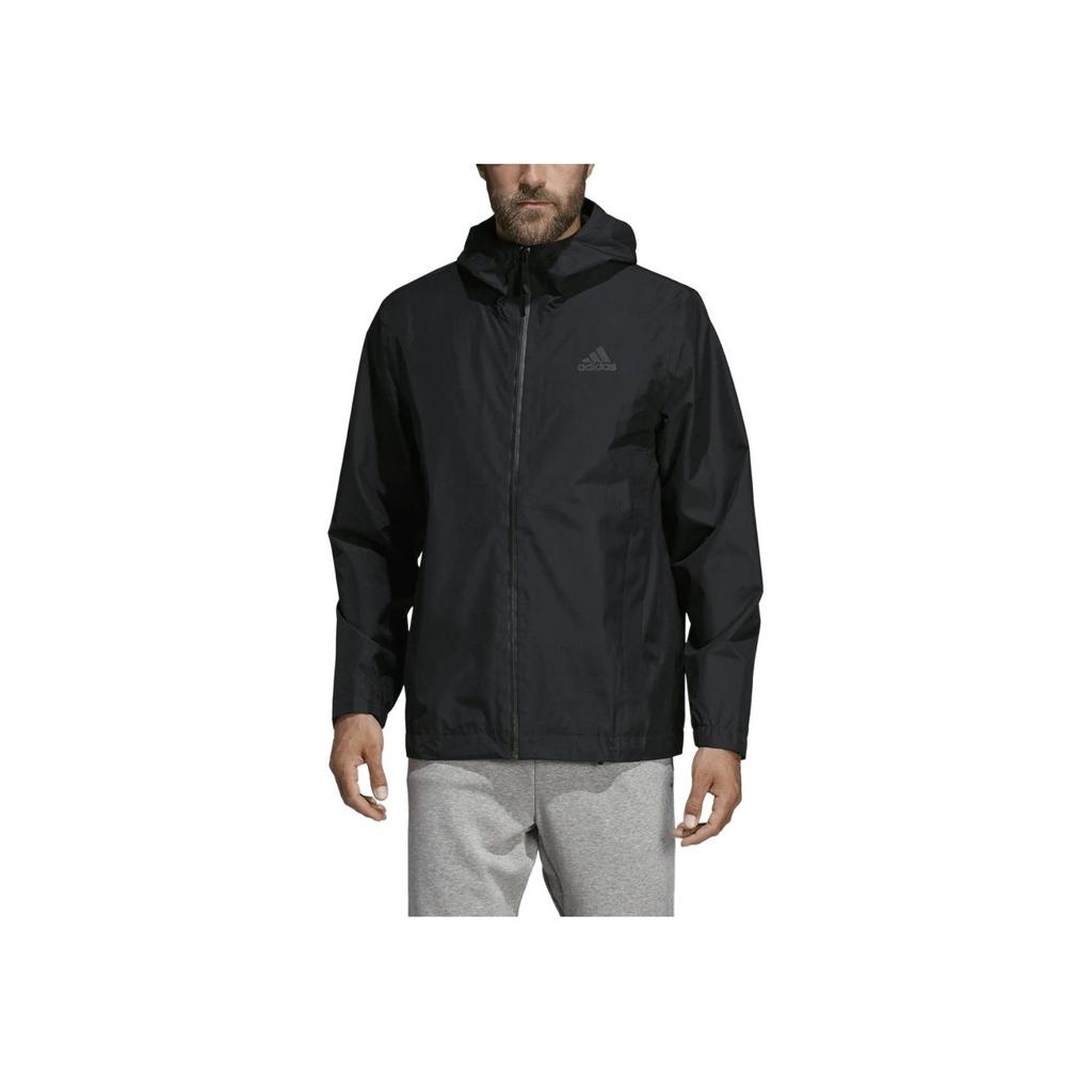 Adidas Bsc Cp Jacket Solid Color Waterproof Hooded Long Sleeve Zipper Jacket Men Jackets Black DW9701