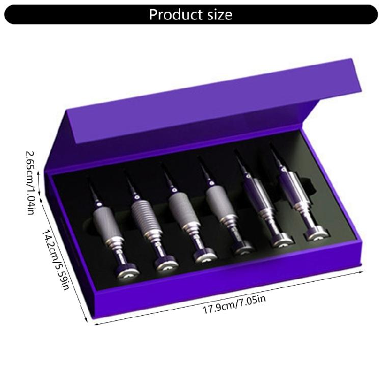 6Piece Precise Screwdriver Kit Magnetic Tips For Phone And Tablet Repair Disassembly With Ergonomic Handle Designing
